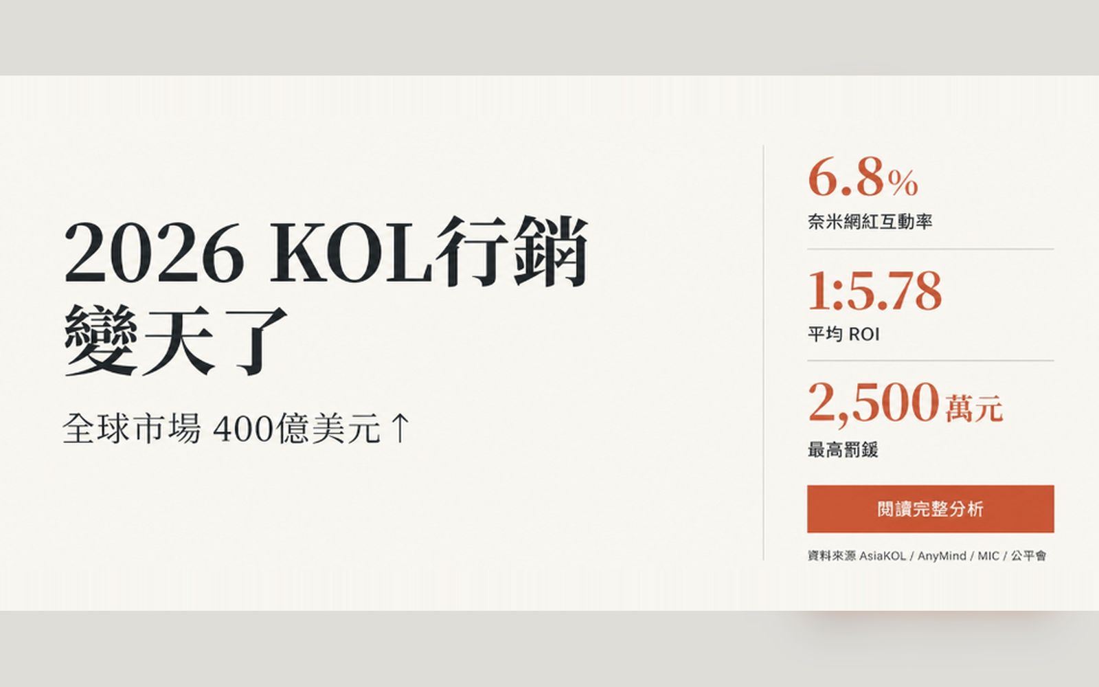KOL行銷趨勢分析與展望